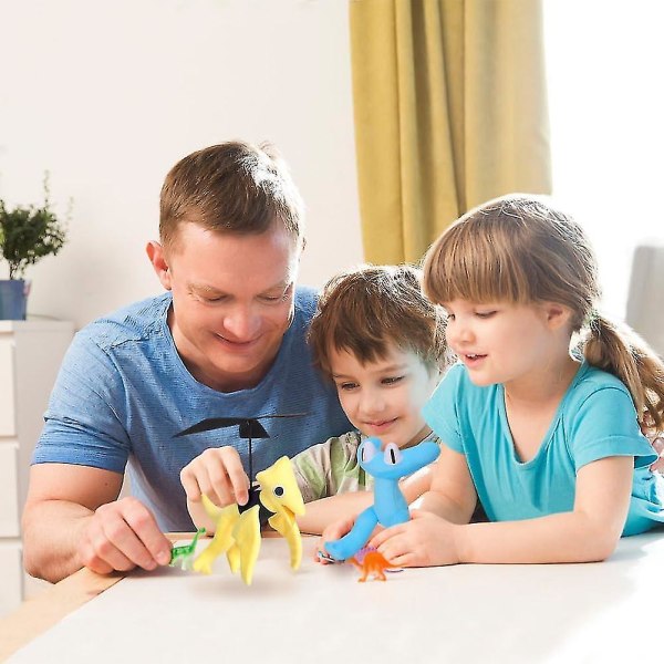Sjov for børn med Dlishka Rainbow Friend Plys Plys Plys Dyr Blågrøn og Gul Plys Dukke Legetøj[HK] yellow
