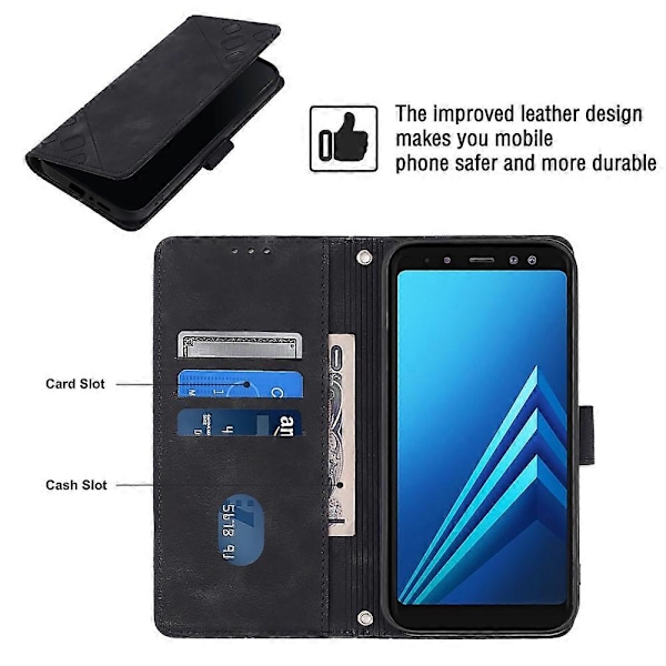 Læder Etui Til Samsung Galaxy A8+ 2018[HK] Black