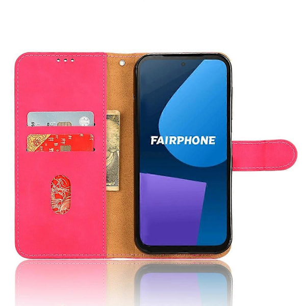 For Fairphone 5 Deksel Lommebok Stativ Anti-fall Telefon Lærdeksel[HK] Style D Multicolor