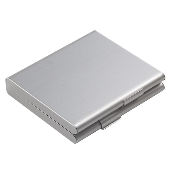 HK  Aluminiumlegering Cigarett Etui Bärbar Automatisk Cigarett Dispenser För Kvinnor Män Silver