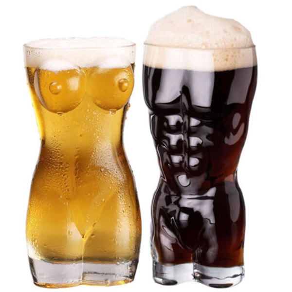 Ølglass i Sexy Kvinneform - Vin Øl - 400ml 450ml 700ml Julegave[HkkK] 450ml