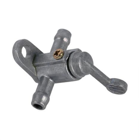 Inline drivstoffbryter, 8 mm 5/16 drivstoffkran, aluminium, normalt åpen, 1-veis, inline-montering, spak, sølv, manuell (HK)