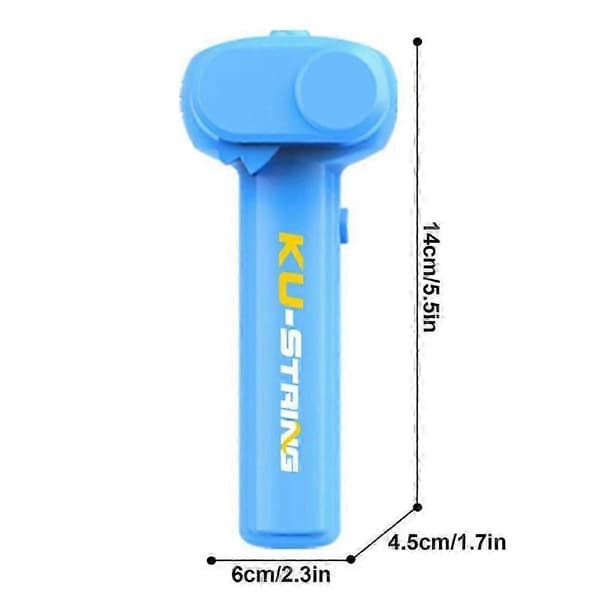 Glow-in-the-dark String Shooter Legetøj USB Genopladelig Elektrisk Rebpropel til Drenge Piger[HK] Blue