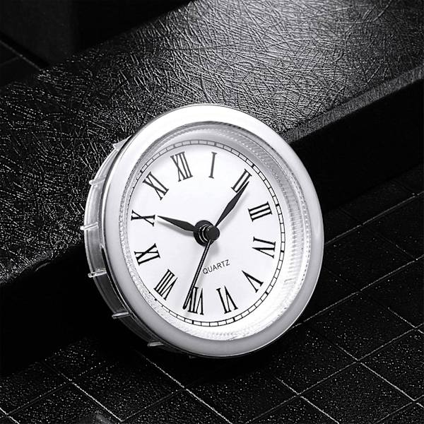 Mini-kelloinsertti 2,4 tuumaa 61 mm pyöreä kvartsikello sopiva liike miniatyyrikello roomalaiset numerot Gold