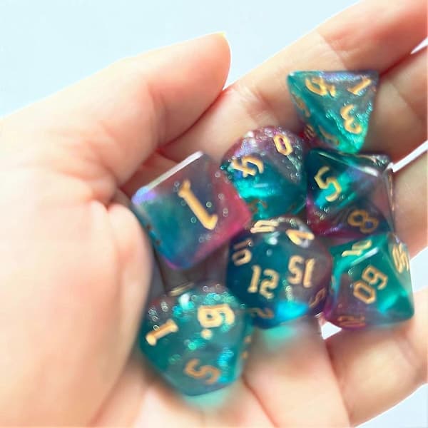 To-farvet sæt flersidede digitale terninger Drage & Dungeon brætspil[HK]