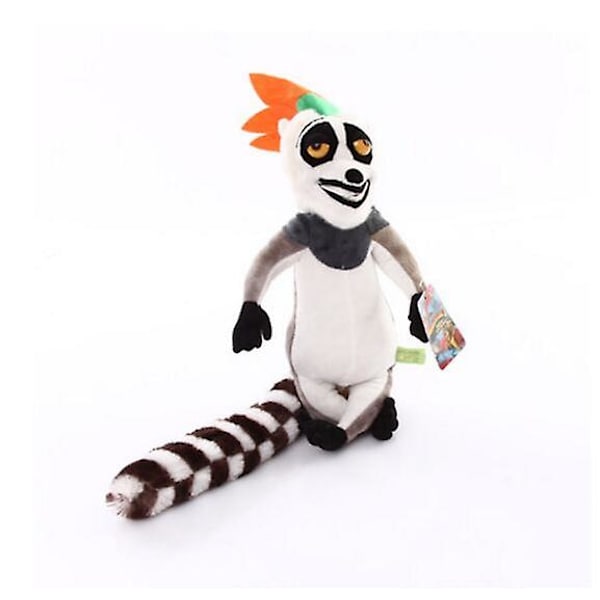 20-35cm Madagaskar Plys Penguin Dyr Legetøj Løve Alex Zebra Marty Giraf [HK] lemurs