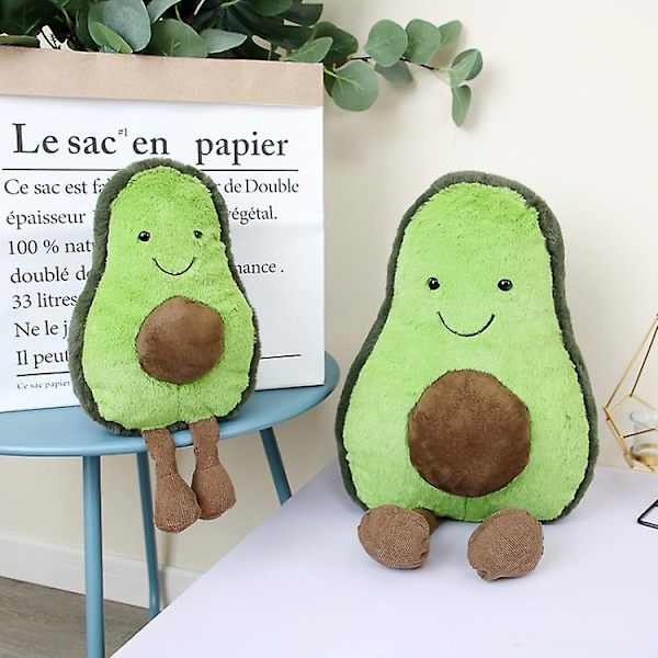 Sööt Cartoon Avocado Pluss Pehmolelu 22~45cm Avocado Jaloilla Lapsille Hedelmä Avocado Täytetty Pluss Pehmolelu Lahja Lapselle    A-22cm[HK]