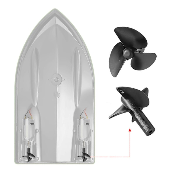 Propelmotor & Venstre/Højre Propelbeskyttelse Foderbåd Reservedele jy[HK] 1 pair of Propeller