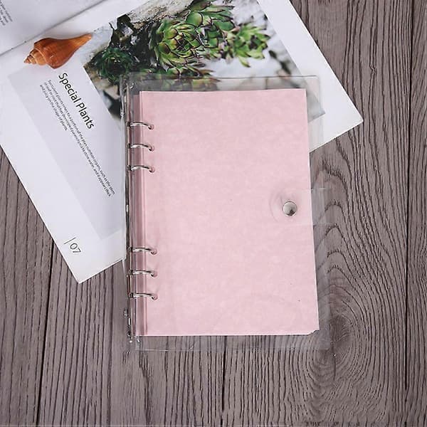 Transparent PVC Notebook Case for Students 1Pcs Six Holes Protector[HK]