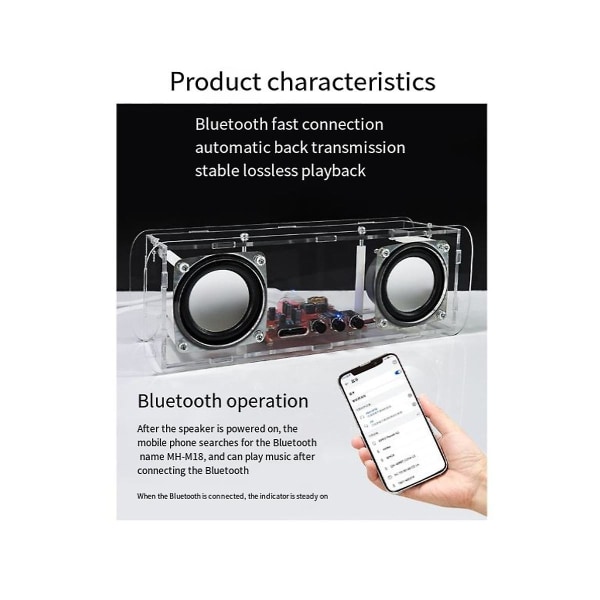 Gör-det-själv Bluetooth högtalarsats Elektronik Gör-det-själv-lödningsprojekt Praxis Lödmontering Diy Electronic([HK])