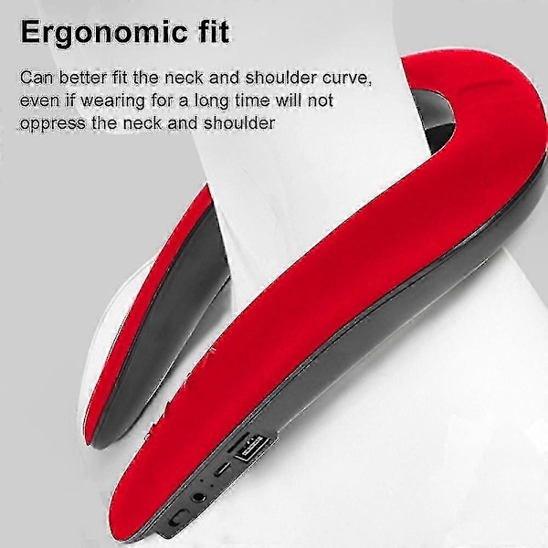 Nackbands Bluetooth-högtalare, Trådlös Bluetooth-nackhögtalare, Bärbar högtalare för hem, sport och utomhusbruk [HK] Red