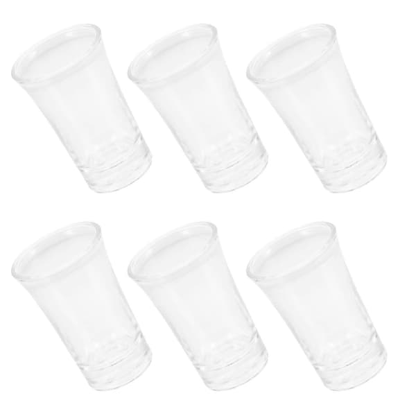 Whiskey Akryl Kopp Set med 6 Bred Mun Transparenta Spritkoppar[HK]