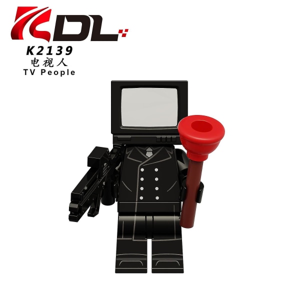 8 stk/sett Skibidi Toalett Byggeklosser Minifigur Actionfigurer Leker[HK]