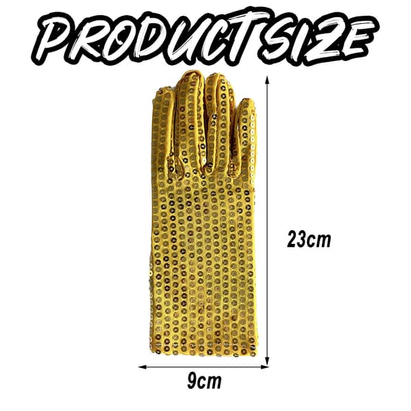 Glitrende scenhandsker til forestillinger og natdans - Glitrende paletdesign[HK] golden