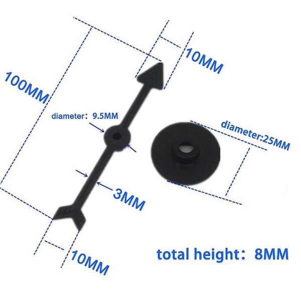 6 kpl Spinner 10cm muovinen pyörivä nuoli osoitin Tee itse lautapeli Lasten lelutarvikkeet Shry[HK] MULTI