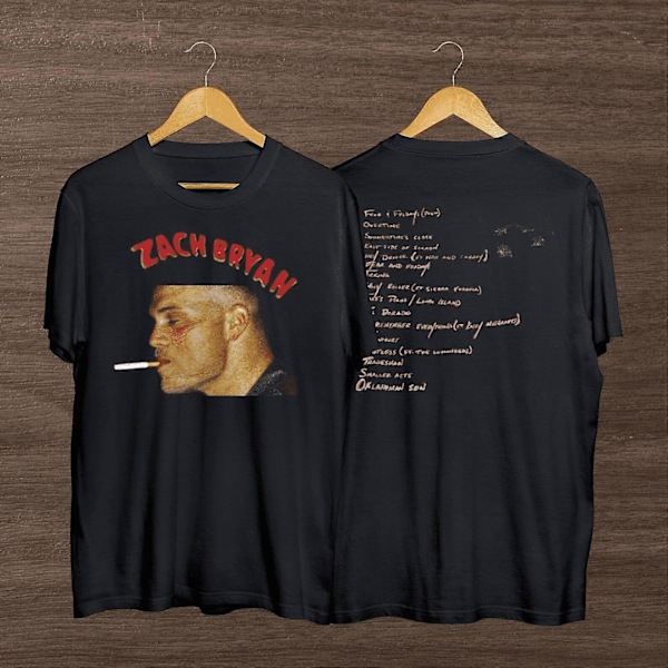 Zach Bryan T-shirt, Zach Bryan Nya Albumtexter Shirthuhuigq96[HK] M
