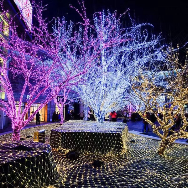 Julfestival Ins Dekorativa Ljus Led Snowflake Belysningskedja Romantisk Batterilåda Color Color 10 M 80led(USB)