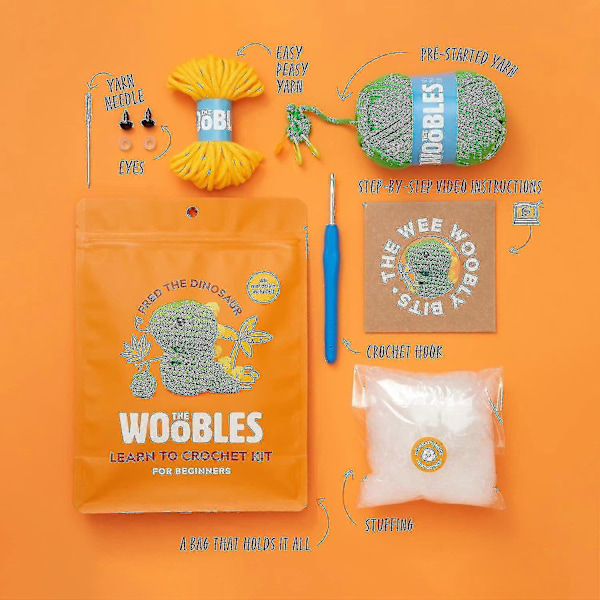 Virkningskit för Nybörjare DIY Virkad Gosedjur Kit Nybörjar Virkningskit -q[HK] dragon