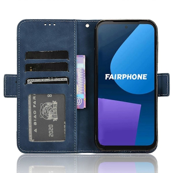 Skal till Fairphone 5 Anti-repor Folio Flip PU Läder Plånboksfodral [HK] Style D Multicolor