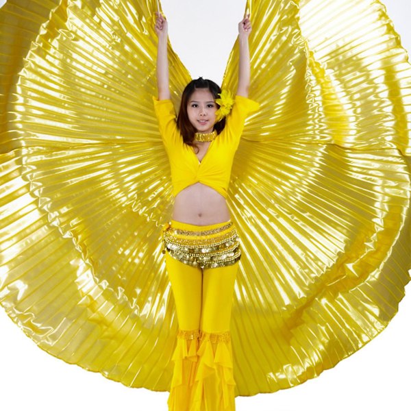 Magedans Isis Vinger Med Pinner - 360 Dekorert Dansevinge [HK] Silver