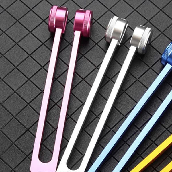 Stemmegaffel Rustfrit Stål Sensorisk Stemmegaffel Helbredende Instrument Stressaflaster[HK] Silver