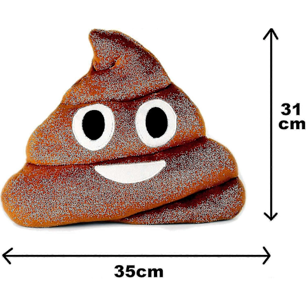 Färgglad Leende Bajskorv Emoji Kudde - Mjuk Plysch Leksak Dekoration (GET IT Gifts)_SSDLV