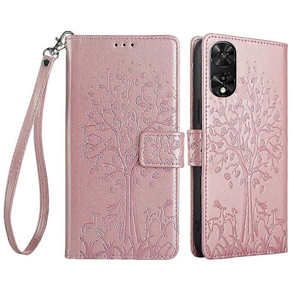 TCL 505 -kotelon lompakkoteline nahkainen kukka puhelinkuori tukkumyyjä [HK] Style F Multicolor