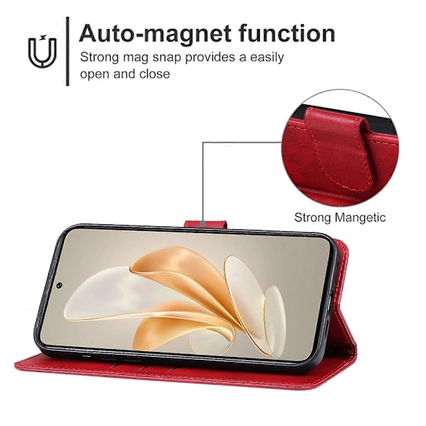 Läderfodral till vivo V40 Lite [HK] Red