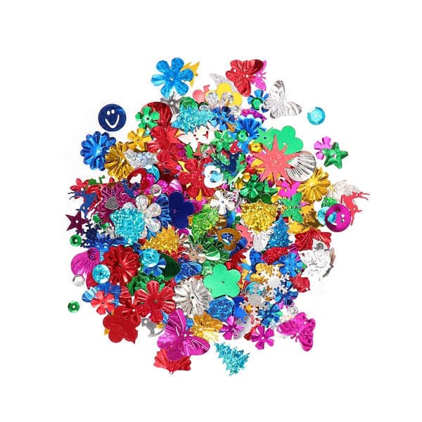 Blommönster Glitterpaljetter för DIY med 30 gram multiformad konfetti [HK]