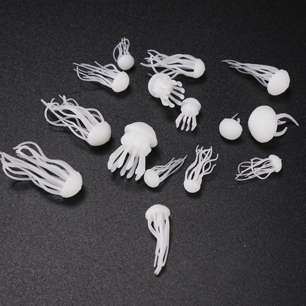 16 stk/sett Epoxy fyllmateriale Crystal Ocean Resin 3d Mini Jellyfish Modeling