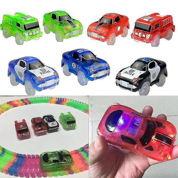 Rata-autot Yhteensopiva Useimpien Ratojen Kanssa Valo Vaihtoauto Lelu[HK] 5LED black policeCar