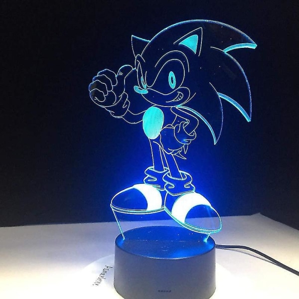 Piao 3D Sonic Natlys 1 Model Og Farveskiftende A251 XH[HkkK]