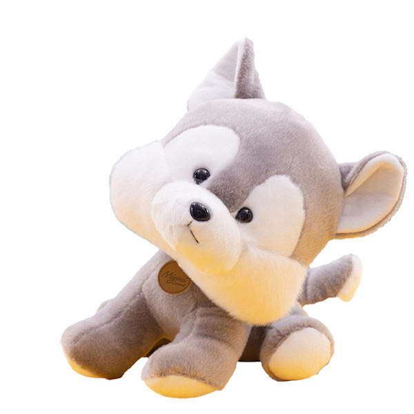Gosedjur söt form skakande huvud design mjukt material fylld djurdocka för present Jiyuge[HK] 15cm Husky Dog