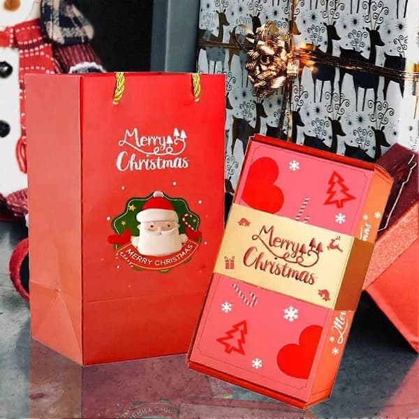 10/12/16/18PCS Vikbar Hoppande Presentförpackning DIY God Jul Rött Kuvert Presentförpackning Födelsedagsförslagsbox Kreativ Exploderande Box[HK] A