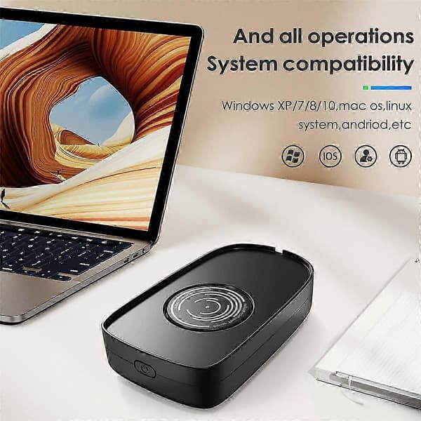 Mouse Jiggler USB Muse Bevæger Muse Bevægelses Simulator med ON/OFF Knap til Computer Vækning, Ke[HK] black