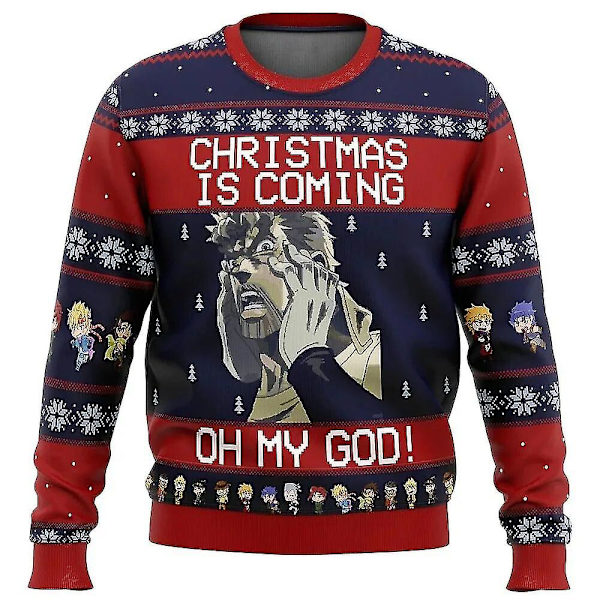 Newway Jojos Bizarre Adventure Stygg Julegenser Gave Santa Claus Genser Menn 3d Genser Og Topp Høst Og Vinter Klær [HK] 8 XXXXXL