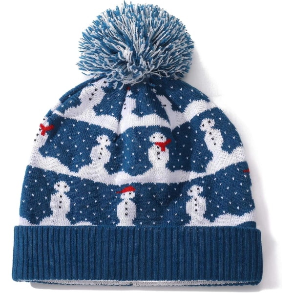 Unisex Julehatt Vinter Strikket Heklet Beanie Santahatt for Kvinner Menn [HK] Xmas6-