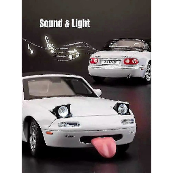 1/32 Mazda Mx-5 Pienoisvalettu Mx5 Roadster Leluautomalli Ääni- ja valoefekteillä Avattavat ovet Keräilylahja Lapsille Pojille[HK] Red
