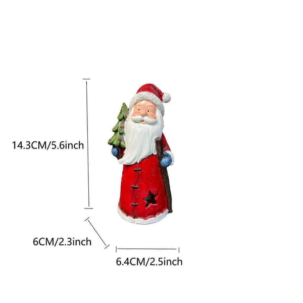 Jul tomte staty med LED-lampor heminredning julprydnader dekorativa nyårs bästa present [HK] D Red