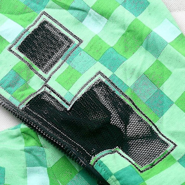Minecraft Creeper Kostym Barn Dragkedja Hoodie Jacka Pojkar Flickor Tröja Jacka Toppar 4-14 År[HK] 6-8 Years