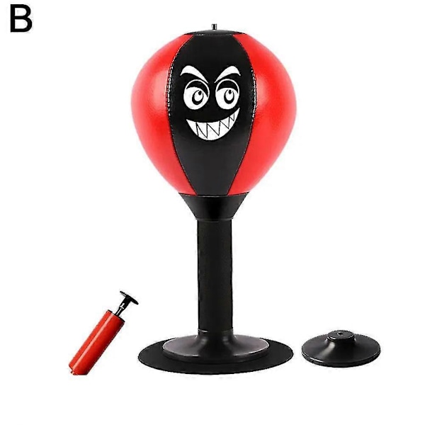 Boxningsboll för Skrivbord, Stressboll med Sugpropp [HK] Red