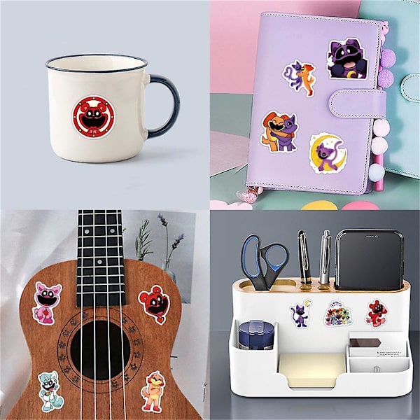 50 stk. Smilende Critters Poppy Playtime Klistermærker til Scrapbog Laptop Kuffert Skateboard Konvolutter Dekoration[HkkK]