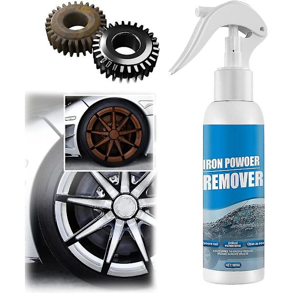 HK  Rustfjerner for bil, spray for fjerning av jernpulver, rustfjerner for bil, spray for fjerning av rust, stopper og forhindrer rust og korrosjon 100ml 1 Pcs