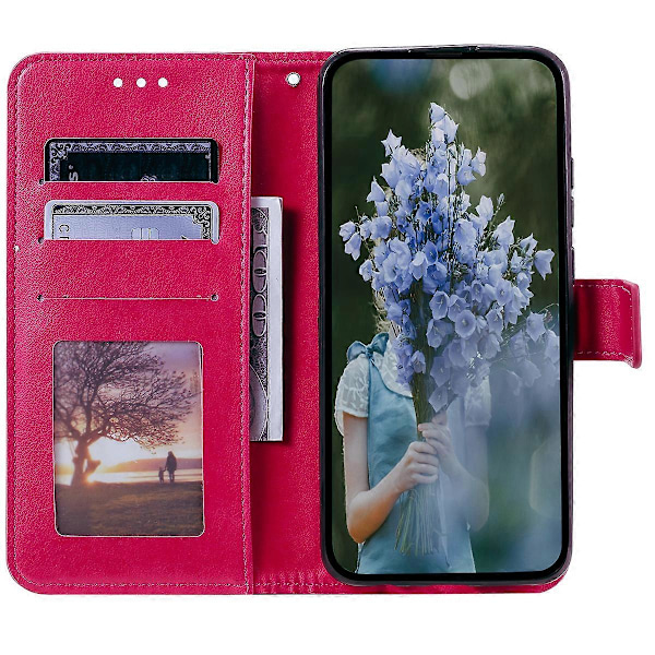 Samsung Galaxy A35 5G Lompakkokotelo Mandala-kuvio Kukka PU-nahkainen puhelinkotelo [HK] Rose