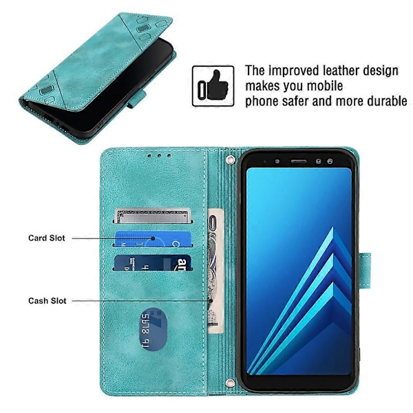 Læder Etui Til Samsung Galaxy A8+ 2018[HK] Green