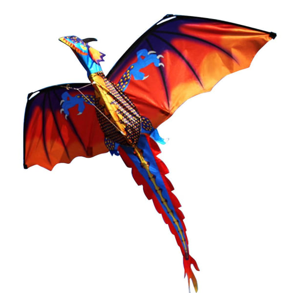 Värikäs ulkokäyttöön tarkoitettu 3D Dragon Flying Kit ja 100 m Tail Line lasten lasten lelut[HK]