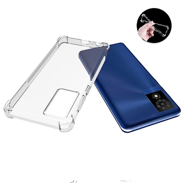 För TCL 501 TPU Skal Transparent Stöttåligt Skyddande Mobilskal [HK]