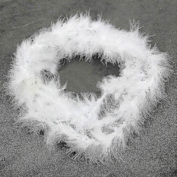2m Fjäderboa Rem Fluffig Hantverk Kostym Möhippa Utklädnad Bröllop Maskeradfest [HK] White