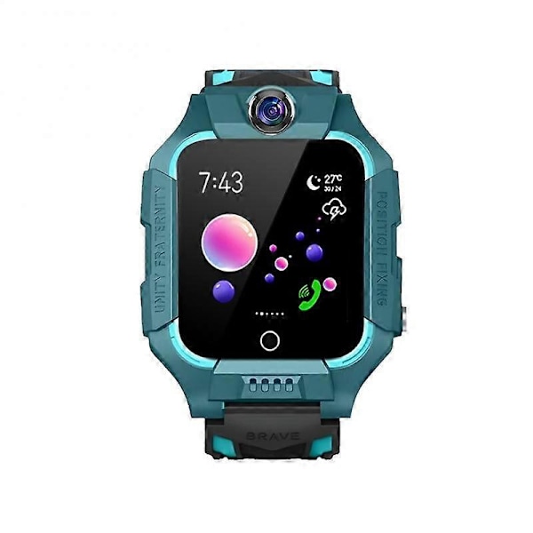 Uusi 2023 älykäs lasten kello GPS-puhelu viestikortti Sim vedenpitävä älykello lapsille S0S valokuva green Waterproof