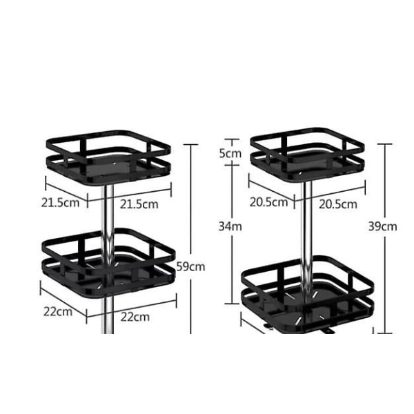 Roterende krydderhylle krydderbeholderhylle kjøkkenutstyr[HK] Square 1 layer